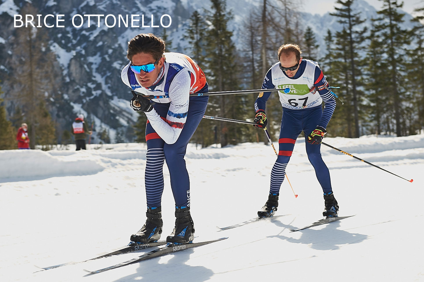 Brice Ottonello, étudiant à l’UGA. Equipe de France de para ski nordique (guide) © FFH - Adrian Stykowski